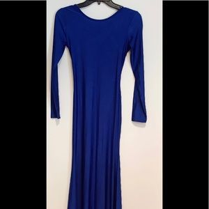 Royal blue long dress size small